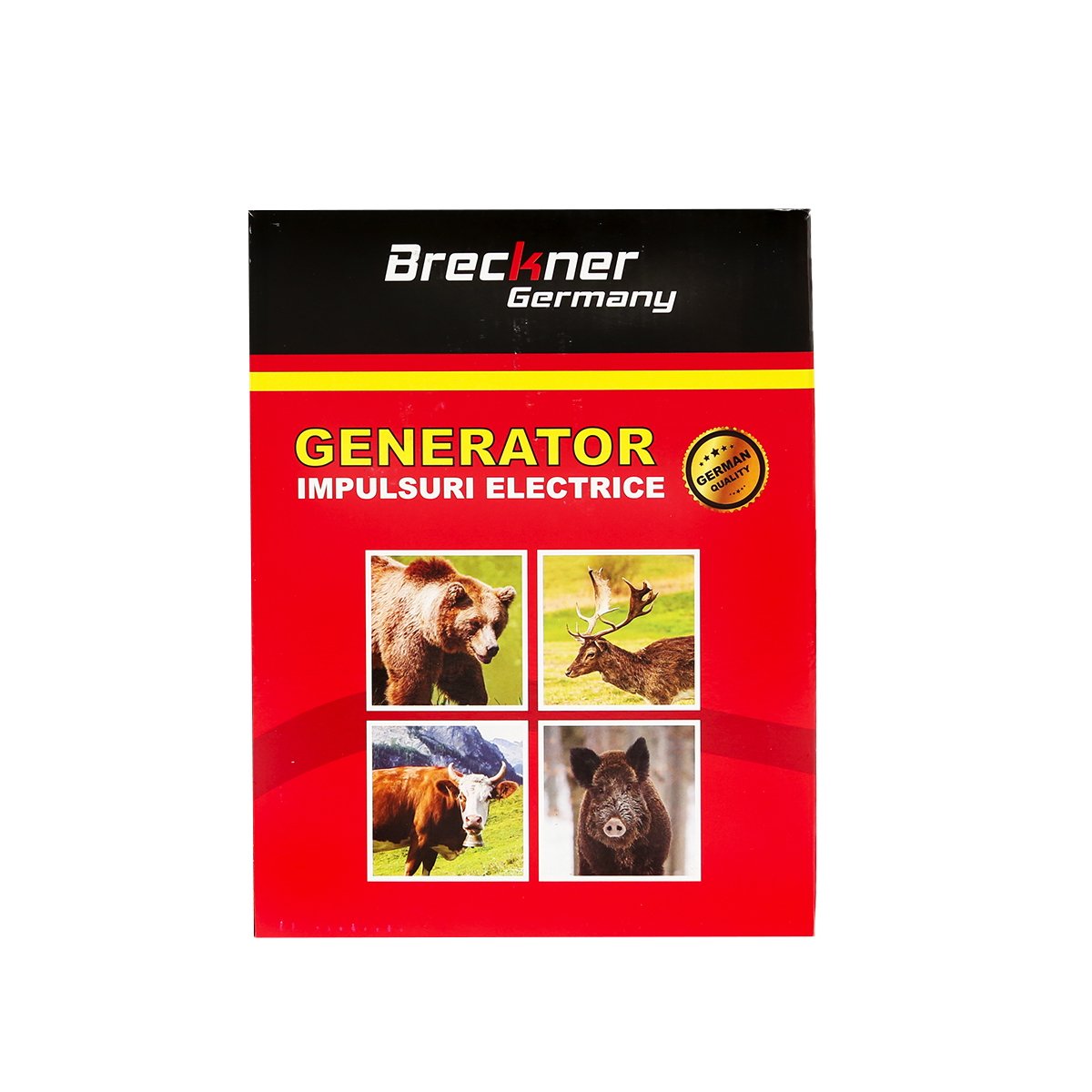 Aparat generator de impulsuri DC12/220V 6.5 Joule, 100Km pentru gard electric Breckner Germany